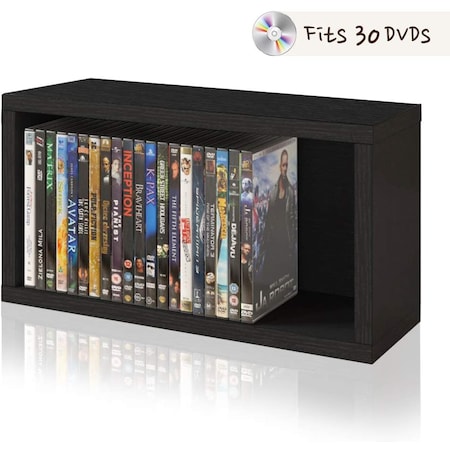 Way Basics Eco-Friendly Stackable DVD Rack, Black WB-DVD-BK